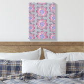 Prismatic Current: Abstract Flow Art キャンバスプリント (インサイチュ (寝室))