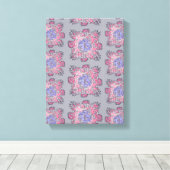 Prismatic Current: Abstract Flow Art キャンバスプリント (インサイチュ (ウッドフロア))