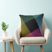 Prismatic Geometric Abstract Throw Pillow クッション (椅子)