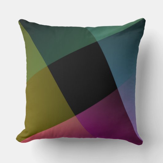 Prismatic Geometric Abstract Throw Pillow クッション (正面)