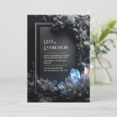 Prismatic Iridescent Crystal Moody Stone Frame 招待状 (スタンド正面)