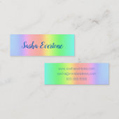 Prismatic Pastel Rainbow Ombre スキニー名刺 (正面/裏面)
