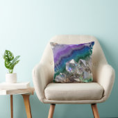 Prismatic Quartz Fusion Vibrant Crystal Design クッション (椅子)