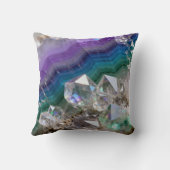 Prismatic Quartz Fusion Vibrant Crystal Design クッション (裏面)