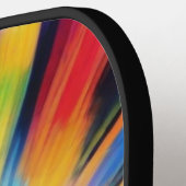 Prismatic Radiance: Abstract Sunburst Radio Waves  ピックルボールラケット (左詳細)