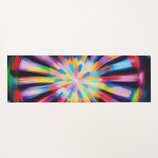 Prismatic Radiance: Abstract Sunburst Radio Waves  ヨガマット (裏面(横))