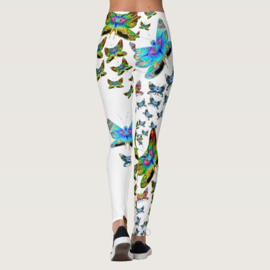 Prismatic Rainbow Butterfly Leggings レギンス (裏面)