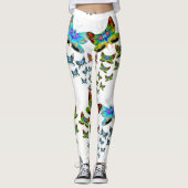 Prismatic Rainbow Butterfly Leggings レギンス (正面)