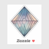 Prismatic Reflections: Abstract Geometric Diamond  シール (シート)
