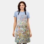 Prismatic Stained Glass Effect - Rainbow Prismatic エプロン (着用した状態)