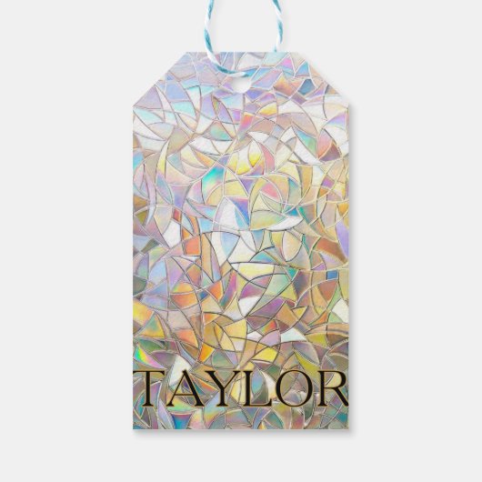 Prismatic Stained Glass Effect - Rainbow Prismatic ギフトタグ (裏面)