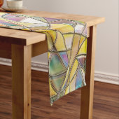 Prismatic Stained Glass Effect - Rainbow Prismatic ショートテーブルランナー (インサイチュ)