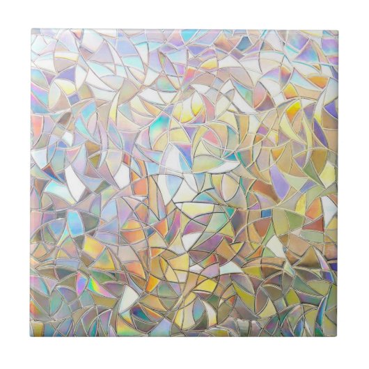 Prismatic Stained Glass Effect - Rainbow Prismatic タイル (正面)