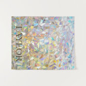 Prismatic Stained Glass Effect - Rainbow Prismatic タペストリー (正面(横))