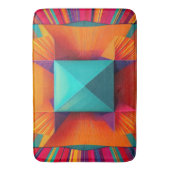 Prismatic Sunburst:Bold Abstract Geometric Diamond バスマット (正面縦)