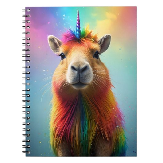 Prismhorn: The Rainbow Capybaraicorn ノートブック (正面)