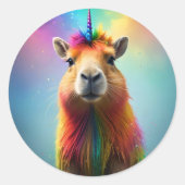 Prismhorn: The Rainbow Capybaraicorn ラウンドシール (正面)
