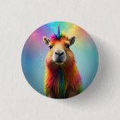 Prismhorn: The Rainbow Capybaraicorn 缶バッジ (正面)