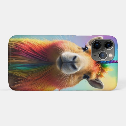 Prismhorn: The Rainbow Capybaraicorn Case-Mate iPhoneケース (裏面(横))