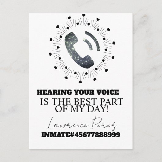 Prison Cards Long Distance Phone Calls ポストカード (正面)