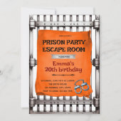 Prison escape room party Invitation 招待状 (正面)