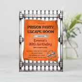 Prison escape room party Invitation 招待状 (スタンド正面)