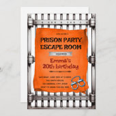Prison escape room party Invitation 招待状 (正面/裏面)