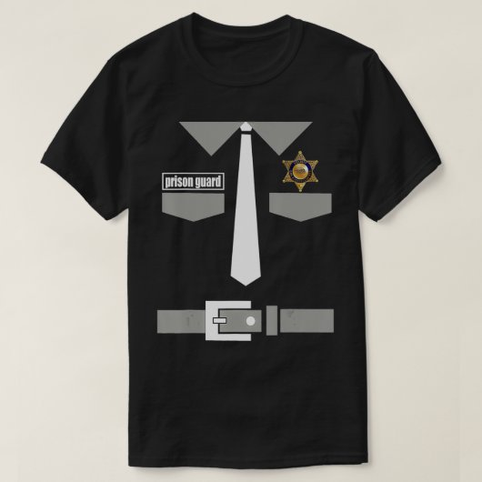 Prison Guard Halloween Costume  Correctional Offic Tシャツ (デザイン正面)