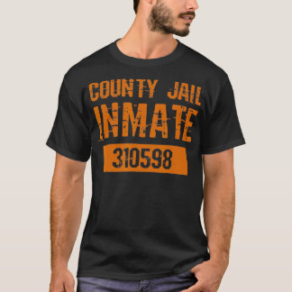 Prison Inmate Costume County Jail Inmate Tシャツ