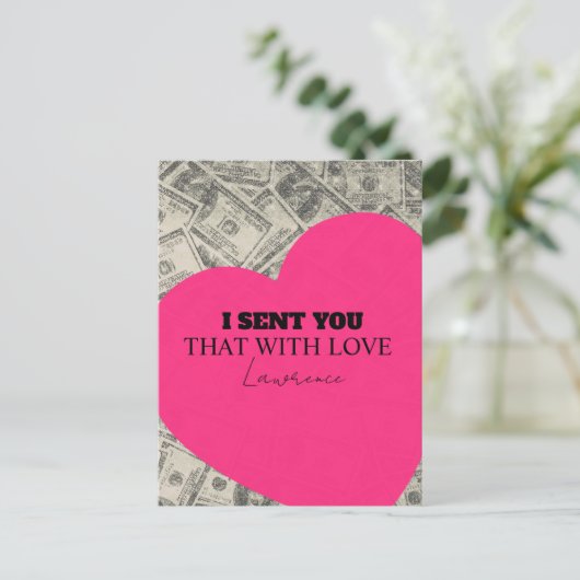 Prison Long Distance Cute Commissary Heart ポストカード (スタンド正面)