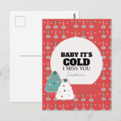 Prison Long Distance Winter Love Christmas  ポストカード (正面/裏面)