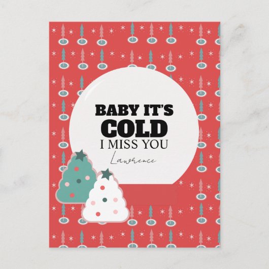 Prison Long Distance Winter Love Christmas  ポストカード (正面)