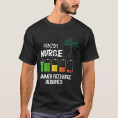 Prison Nurse Summer Vacation Recharge Required Nur Tシャツ (正面)
