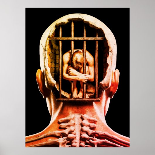 Prison of the Mind – Surreal Conceptual Wall Art  ポスター (正面)