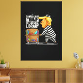 Prison Trump Presidential Library キャンバスプリント (インサイチュ (リビング))