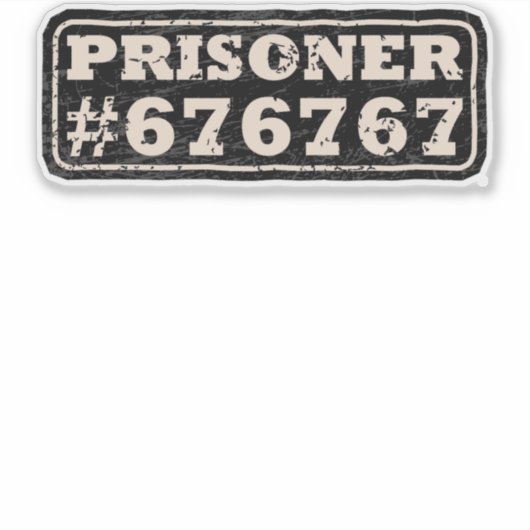 Prisoner 67 Meme シール (正面)