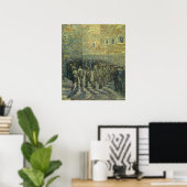 Prisoners Exercising by Vincent van Gogh ポスター (ホームオフィス)