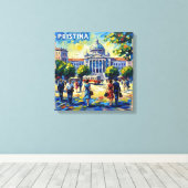 Pristina Kosovo Cathedral Square Stretched Canvas キャンバスプリント (インサイチュ (ウッドフロア))
