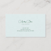 Pristine White Rose and Blue Floral Marble 名刺 (裏面)