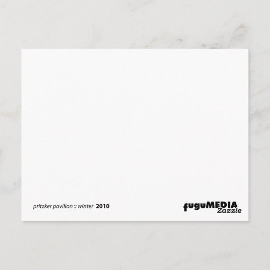 pritzker pavilion :: winter (b&w) ポストカード (裏面)