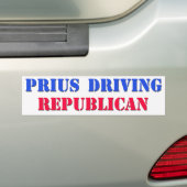 priusdrivingrepublican バンパーステッカー (車上)