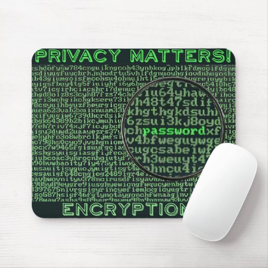 Privacy matters 128 bit mousepad, encryption マウスパッド (マウス)