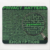 Privacy matters 128 bit mousepad, encryption マウスパッド (正面)