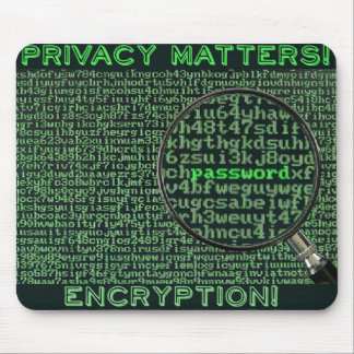 Privacy matters 128 bit mousepad, encryption マウスパッド