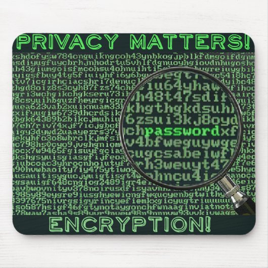 Privacy matters 128 bit mousepad, encryption マウスパッド (正面)