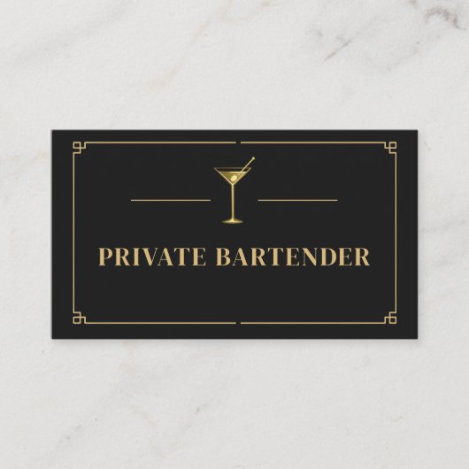 Private Bartender QR Code Professional 名刺 (正面)