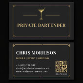 Private Bartender QR Code Professional 名刺