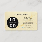 Private Clinic Business Card Custom Logo Gold 名刺 (正面)