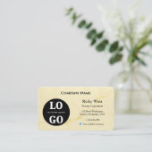 Private Clinic Business Card Custom Logo Gold 名刺 (スタンド正面)