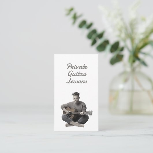 Private Guitar Lessons 名刺 (スタンド正面)